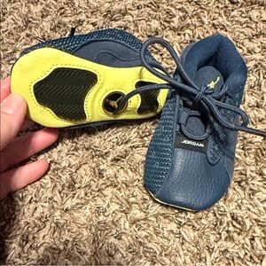 Jordan Infant Navy and Neon Sneakers